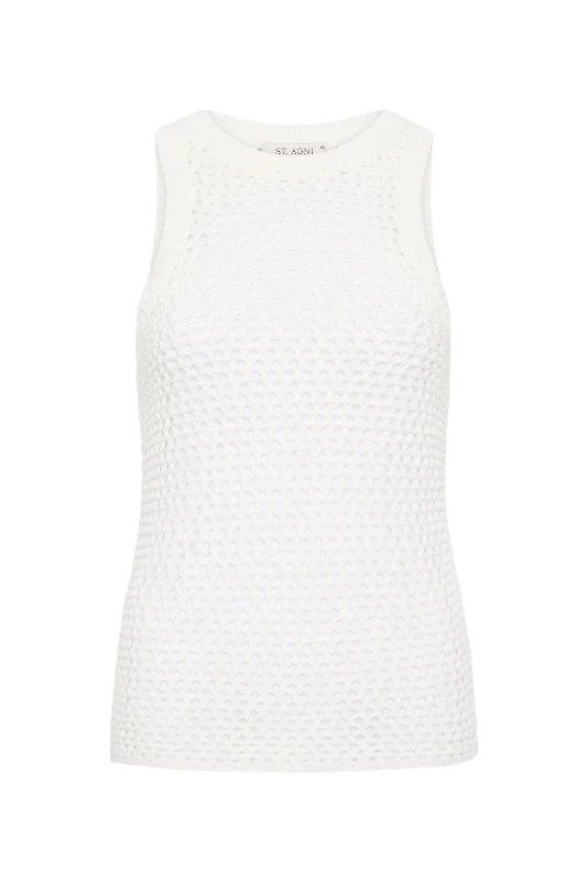 Cotton Crochet Tank | Off White sexy tank top