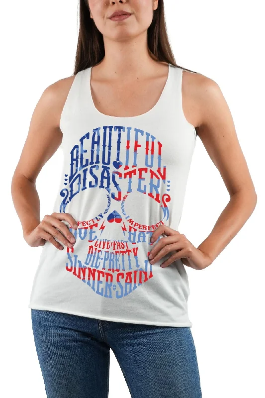 Bella Americana Racerback Tank print tank top