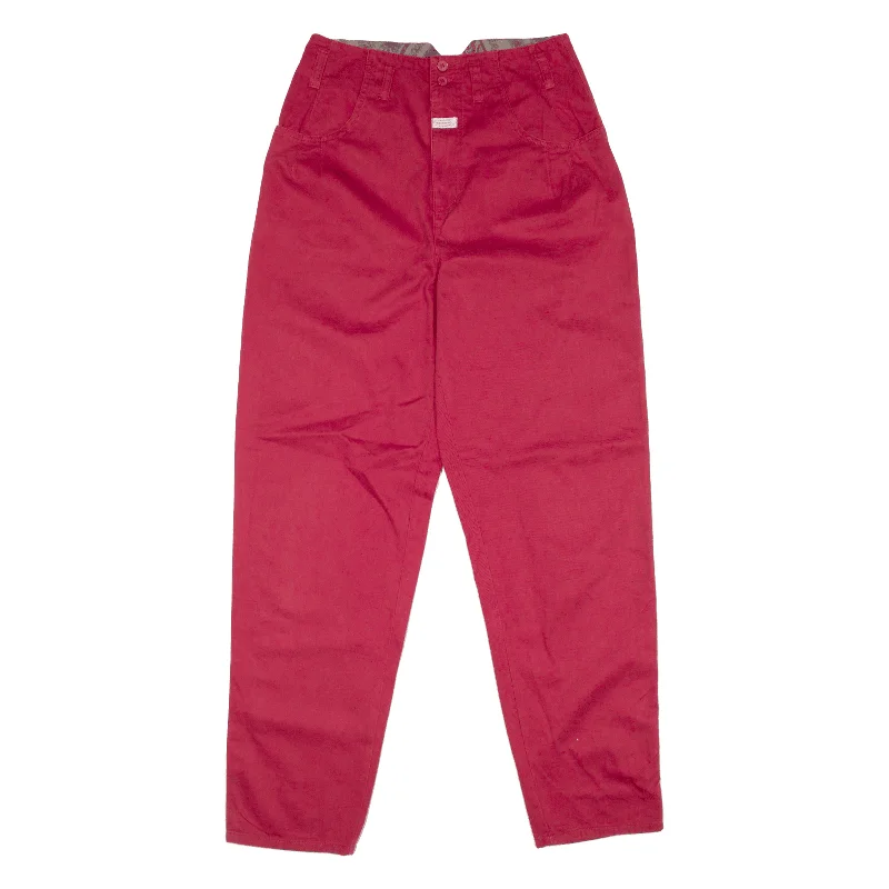 SOUND NO1 Trousers Red Regular Straight Womens W30 L32 Trousers chic fashionable