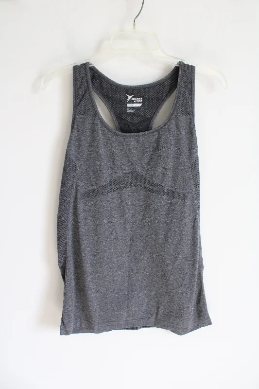 Old Navy Active Fitted Go-Dry Gray Tank | L long tank top