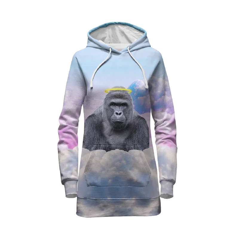 Harambe Halo Hoodie Dress Hoodie with Neon Bright Vibrant