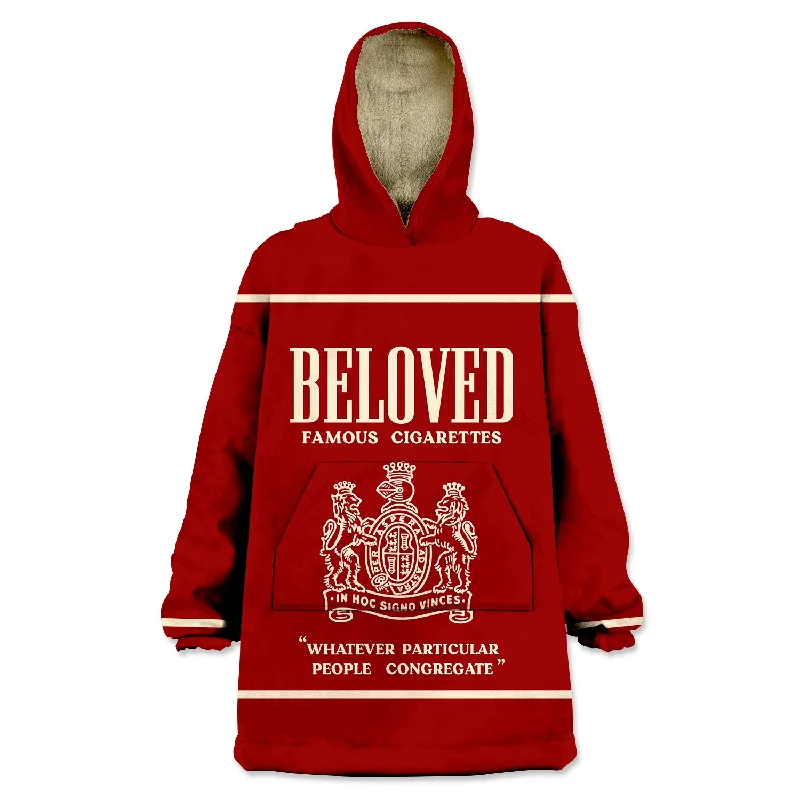 Beloved Pall Wearable Blanket Hoodie Hoodie with Button Classic Timeless