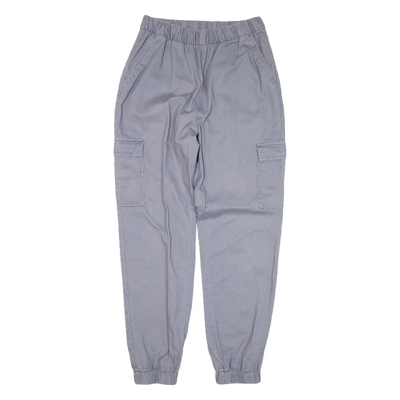 H&M Cargo Trousers Grey Regular Tapered Womens W26 L27 Trousers Winter Warm