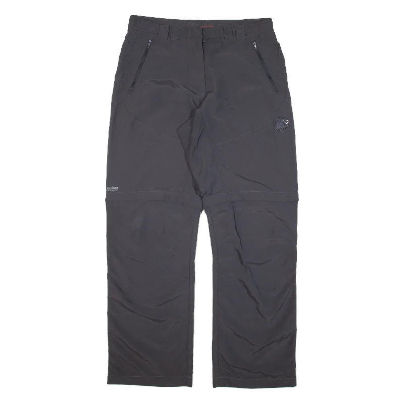 MAMMUT Mountain Zip-off Trousers Grey Regular Straight Nylon Womens W30 L29 Trousers Canvas Durable