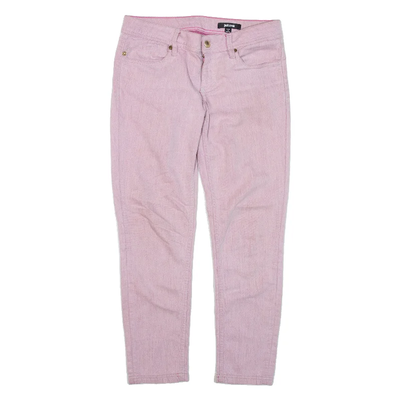 JUST CAVALLI Trousers Pink Slim Tapered Womens W28 L26 Trousers Gym Athletic