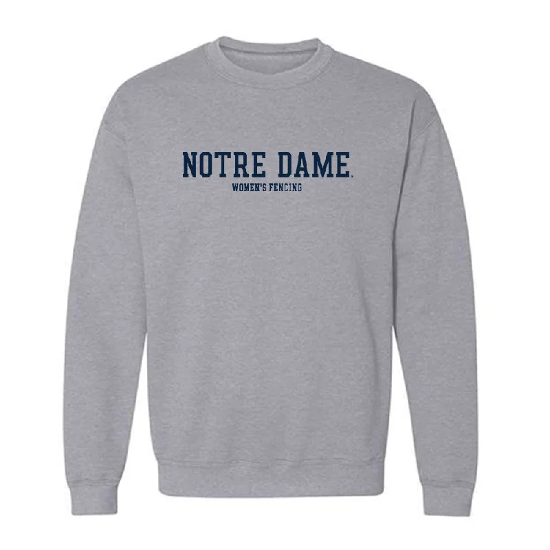 Notre Dame - NCAA Women's Fencing : Atara Greenbaum - Classic Fashion Shersey Crewneck Sweatshirt Hoodie with Snap Buttons Easy Quick