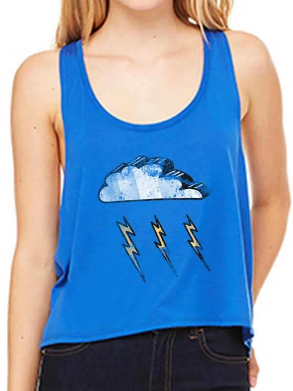 P WITTE Stormy Royal Blue Crop Tank adorable tank top