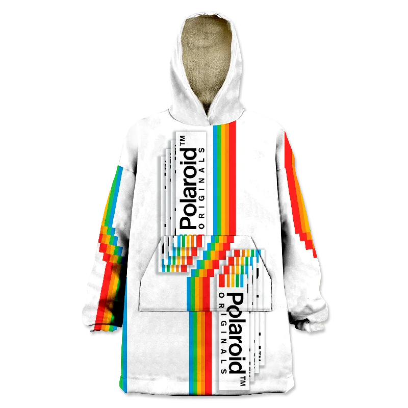 Polaroid Colors Wearable Blanket Hoodie Hoodie with Slim Fit Tailored Modern