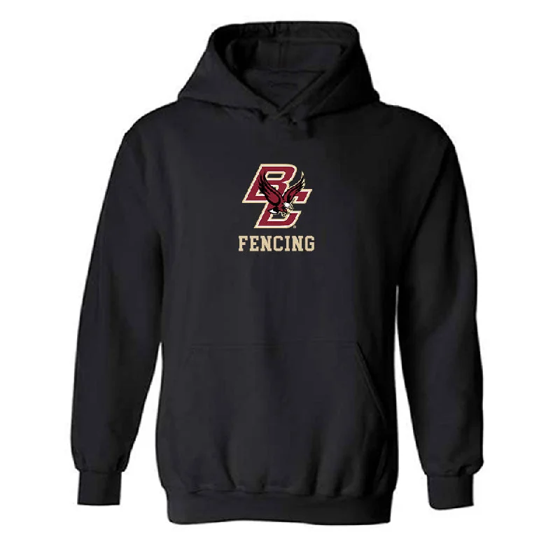 Boston College - NCAA Women's Fencing : Laura Fekete - Classic Shersey Hooded Sweatshirt Hoodie with Pastel Soft Subtle