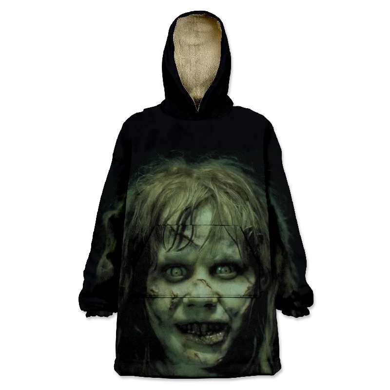 Exorcist Wearable Blanket Hoodie Hoodie with Hem Applique Textured Unique