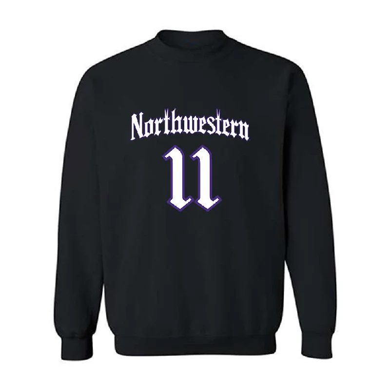 Northwestern - NCAA Women's Fencing : Levi Hoogendoorn - Crewneck Sweatshirt Hoodie with Hem Elastic Stretchable Comfortable