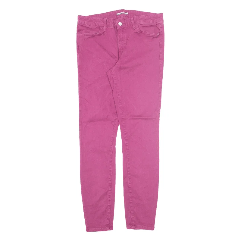 TOMMY HILFIGER Trousers Pink Slim Jegging Womens W30 L29 Trousers Leather Faux