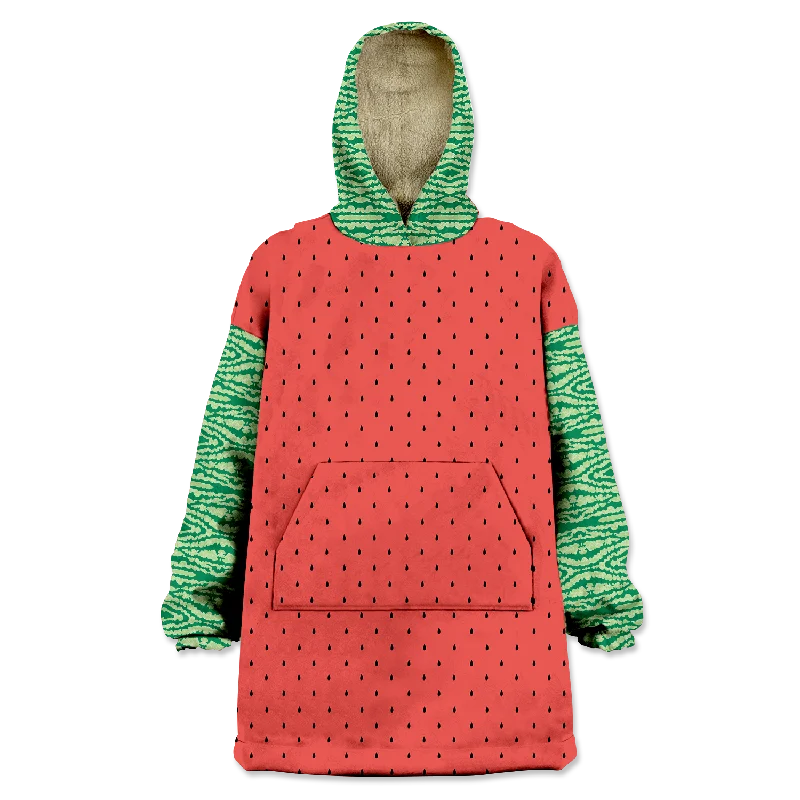 Watermelon Wearable Blanket Hoodie Hoodie with Pastel Soft Subtle