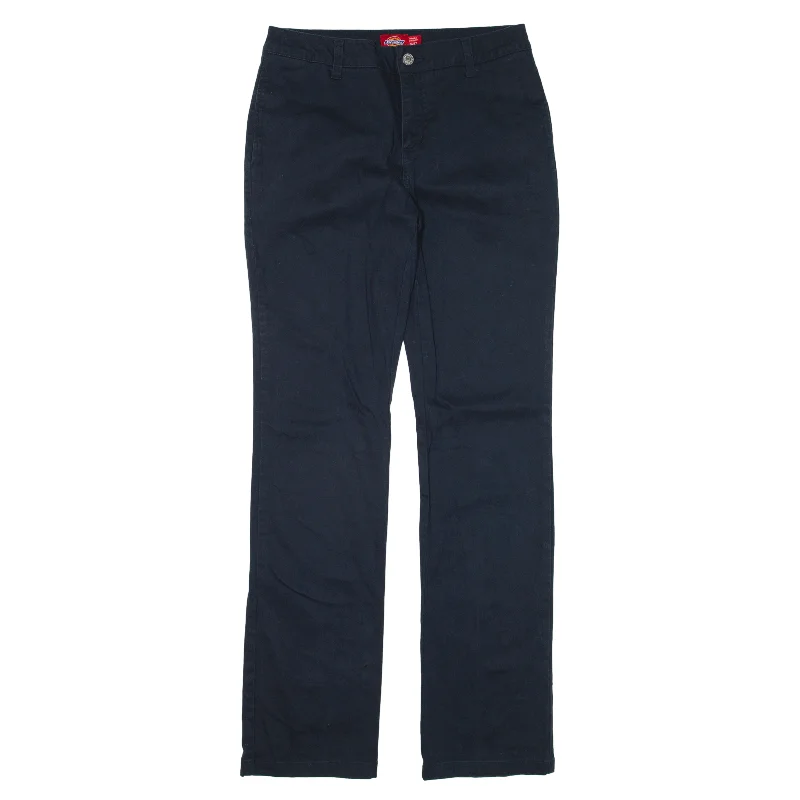 DICKIES Workwear Trousers Blue Slim Straight Womens W27 L30 Trousers Palazzo Wide Leg