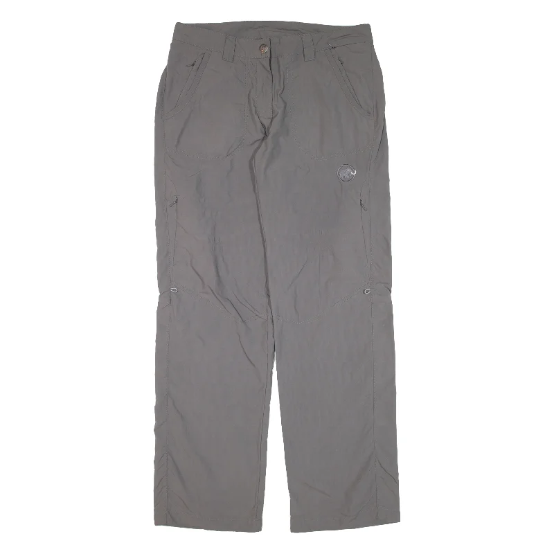 MAMMUT Cargo Trousers Grey Loose Straight Womens W31 L31 Trousers Running Lightweight