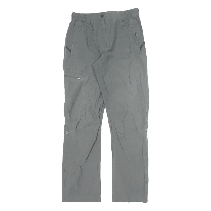 NORD 46 Outdoor Trousers Grey Regular Straight Womens W27 L30 Trousers Elastic Waist Soft