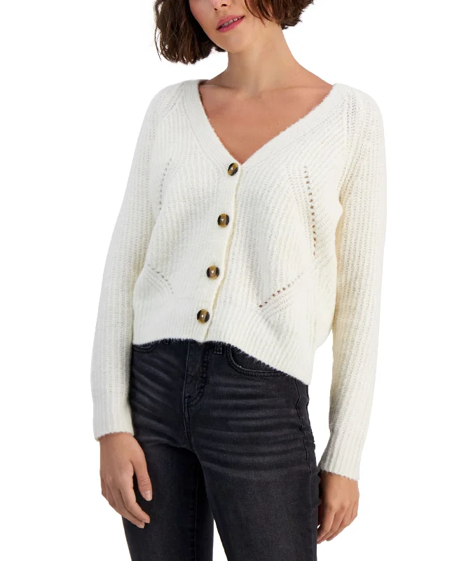 Style & Co Petite V Neck Cardigan Hooded Caped Shawl Collar