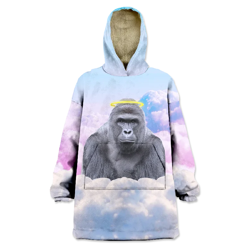 Harambe Halo Wearable Blanket Hoodie Hoodie with Sequins Glamorous Eye-catching