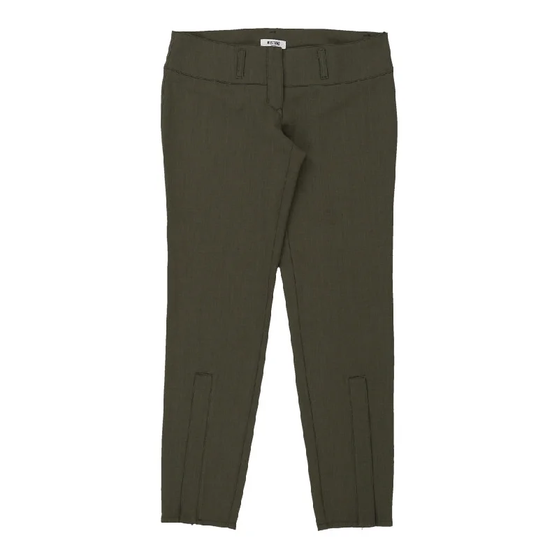 Moschino Jeans Trousers - 36W UK 12 Green Cotton Trousers Timeless Classic