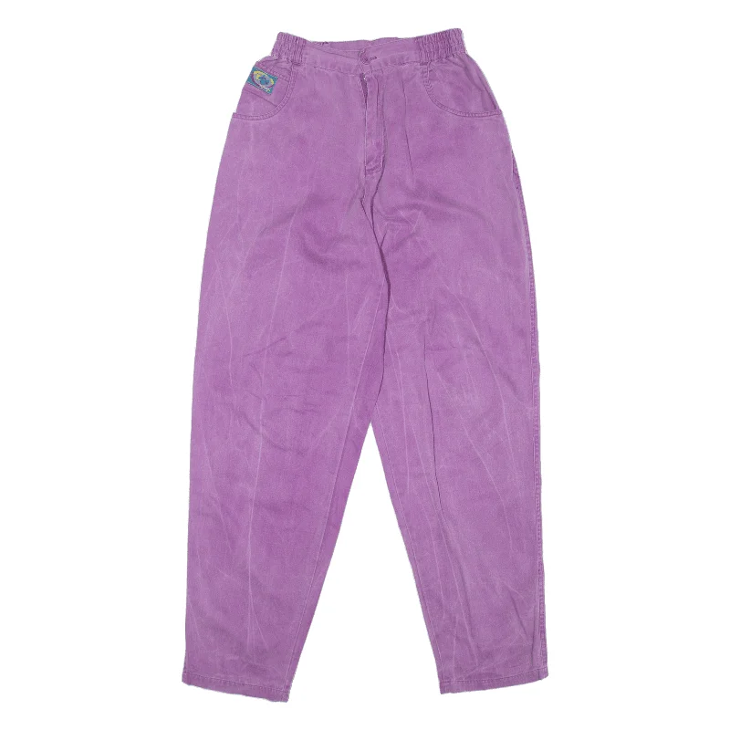 Trousers Purple Regular Tapered Womens W26 L32 Trousers Top Rated