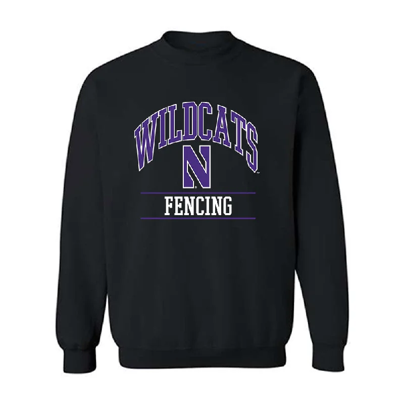 Northwestern - NCAA Women's Fencing : Rowan Park - Classic Shersey Crewneck Sweatshirt Hoodie with Pattern Geometric Abstract