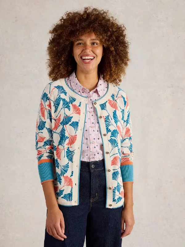 Lulu Print Cardigan - Natural Oversized Loose Flowy