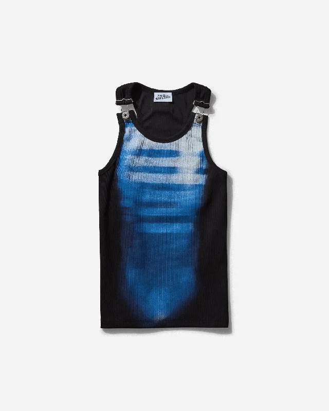 Women's “Le Male” Tank Top Black / Blue chic tank top