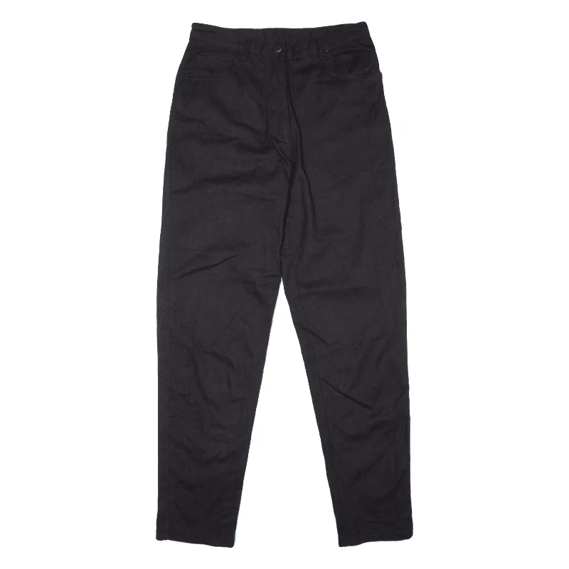 Trousers Black Regular Tapered Womens W28 L31 Trousers Essential Wardrobe