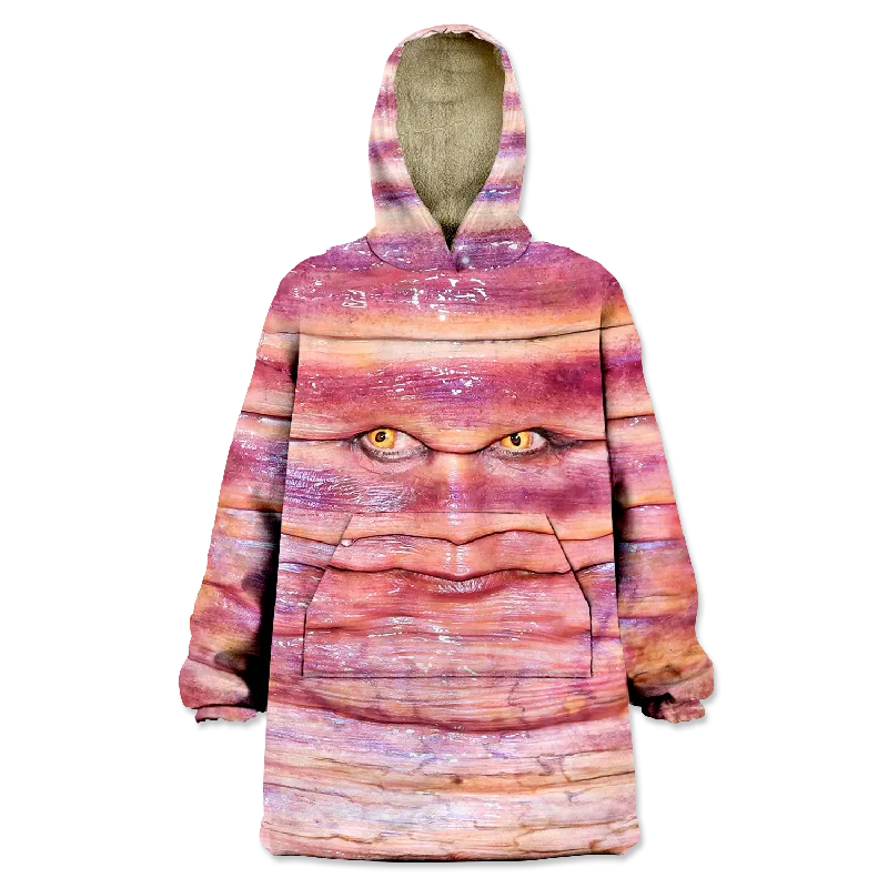 Heidi Klum Worm Wearable Blanket Hoodie Hoodie with Half-Zip Sporty Casual