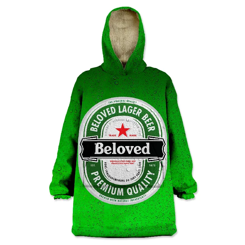 Beloved Lager Beer Wearable Blanket Hoodie Hoodie Crop Top Short Trendy