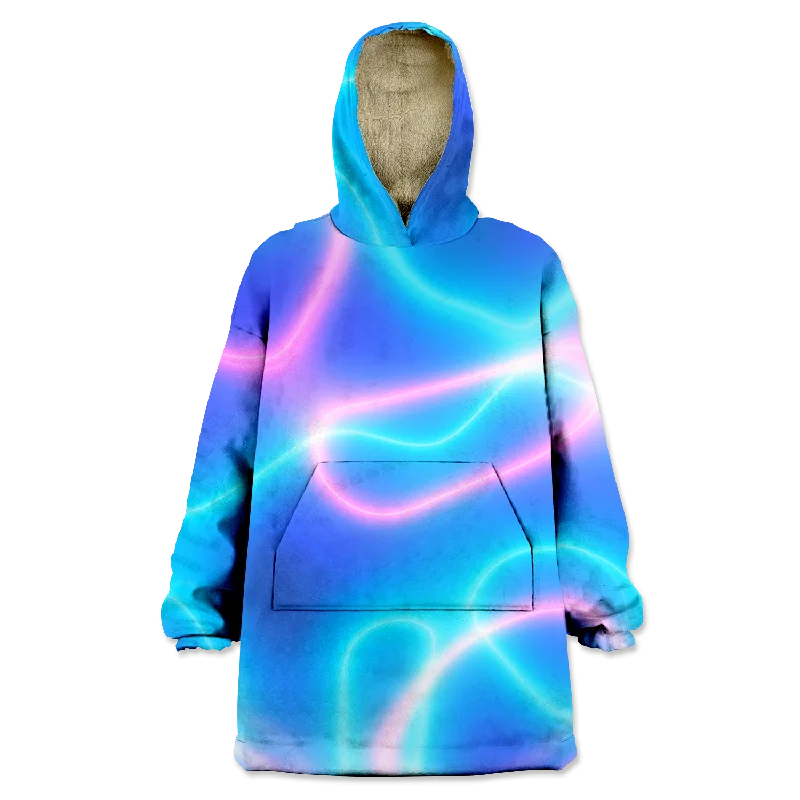 Neon Glow Wearable Blanket Hoodie Hoodie with Lace Feminine Delicate