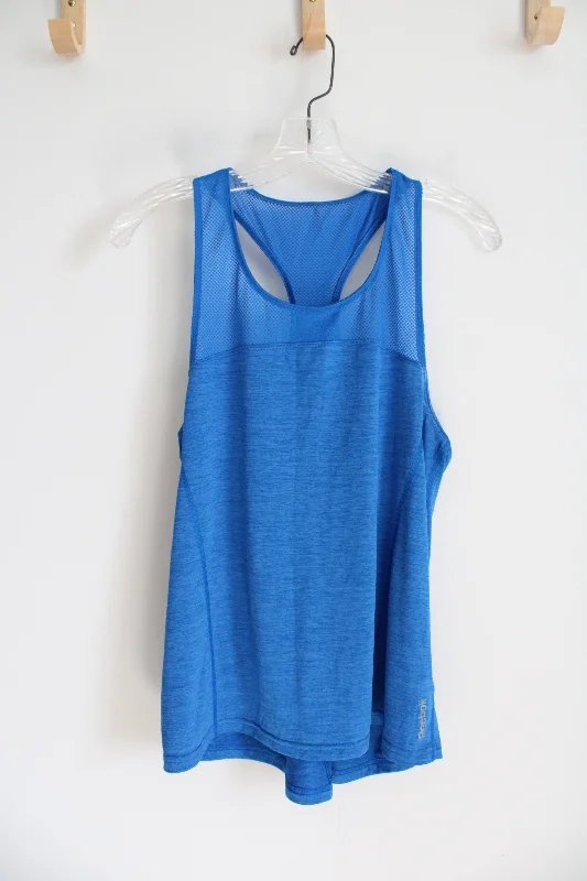 Reebok Blue Razorback Athletic Tank Top | M trendy tank top