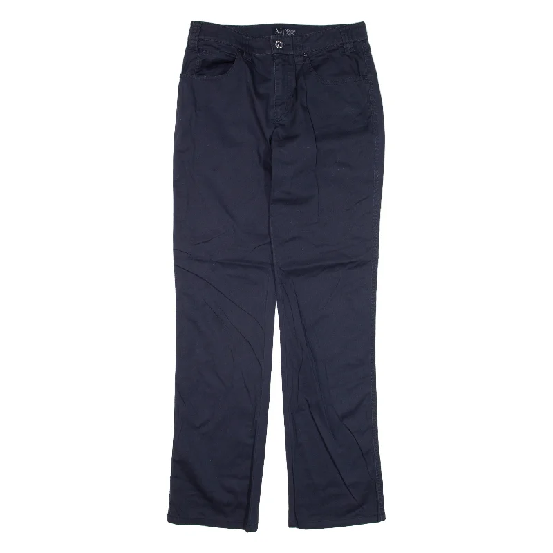 ARMANI Trousers Blue Regular Straight Womens W28 L30 Trousers Essential Wardrobe