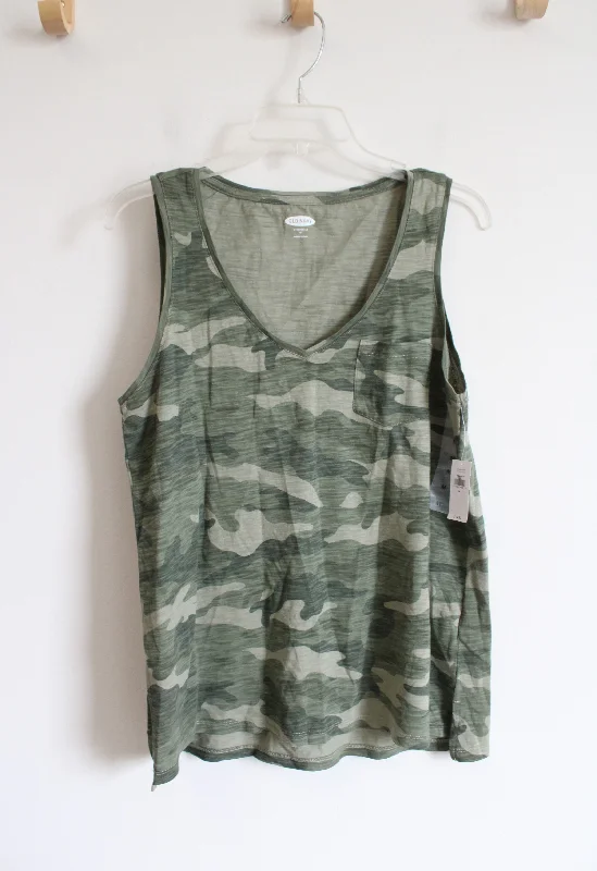 NEW Old Navy Green Camo Tank Top | M spandex blend tank