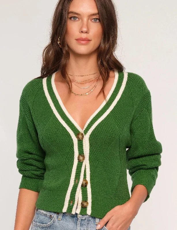 Clarke Cardigan - Grass Soft Cozy Warm