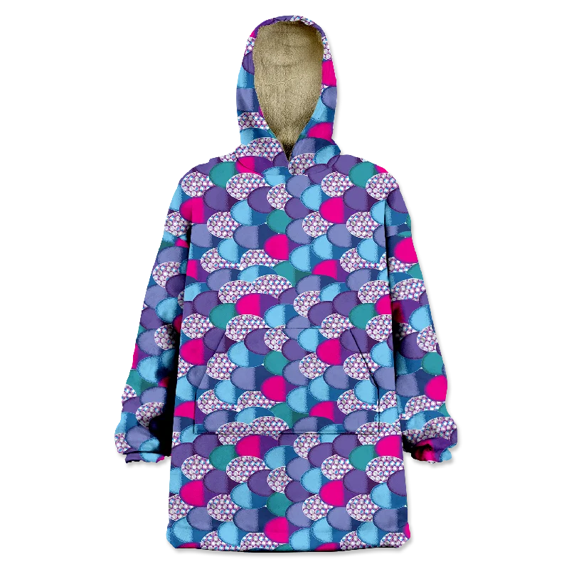 Rainbow Fish Wearable Blanket Hoodie Hoodie with Drop Shoulder Relaxed Streetwear