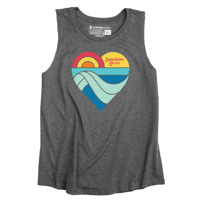 HEART MUSCLE TANK - DARK HEATHER GREY essential tank top