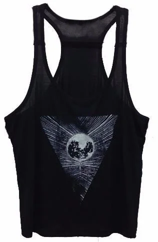 4th & Rose Moon Rays Black Crop Tank cherry red tank