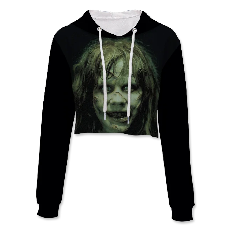 Exorcist Crop Hoodie Hoodie Jacket Zipper Layering