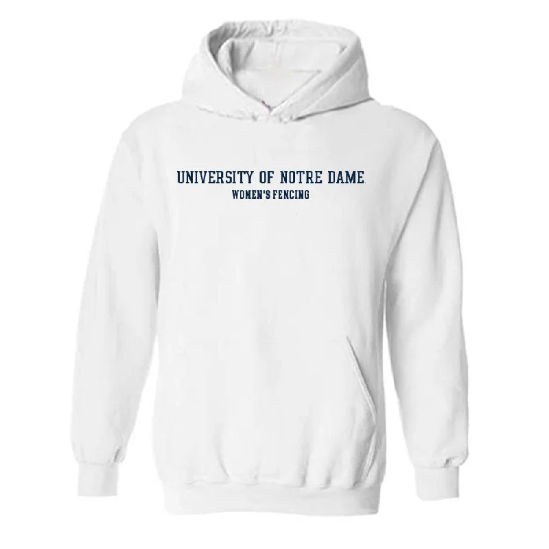 Notre Dame - NCAA Women's Fencing : Atara Greenbaum - Classic Fashion Shersey Hooded Sweatshirt Hoodie with Double Zipper Versatile Adjustable