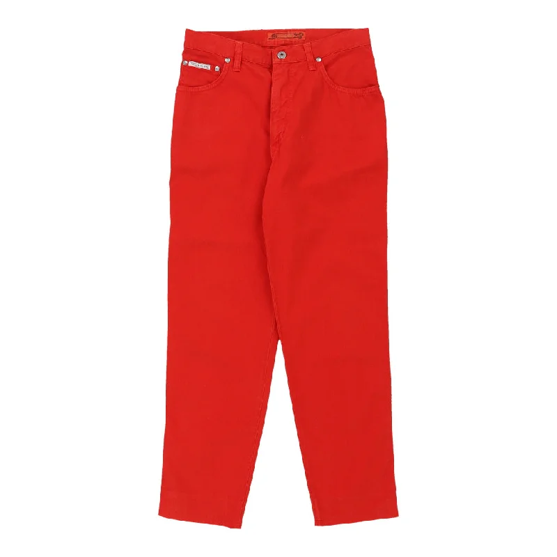 Krizia Trousers - 29W UK 10 Red Cotton Trousers luxurious premium