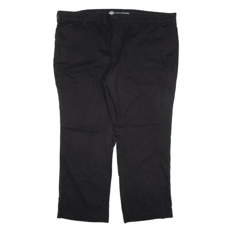 DICKIES Workwear Trousers Black Relaxed Straight Womens W46 L30 Trousers fashionable trendy