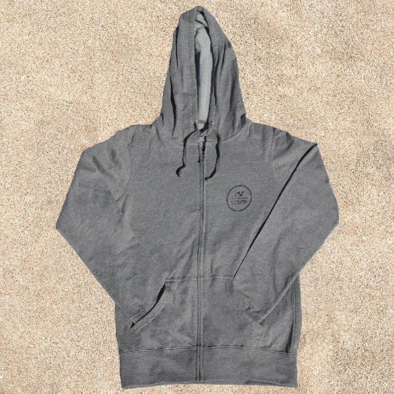 Womens Hoodie: Honu Kiss (Gunmetal Heather) Hoodie with V-Neck Classic Versatile