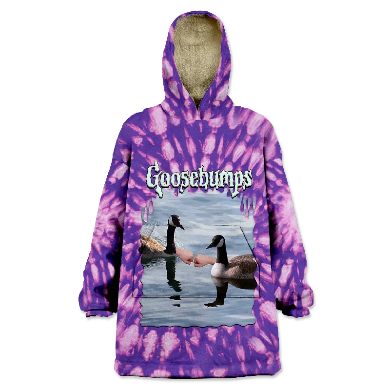 Goose Bumps Wearable Blanket Hoodie Hoodie with Mesh Breathable Sporty