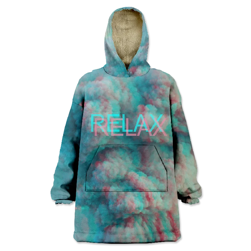 Relax Wearable Blanket Hoodie Hoodie with Ribbed Cuffs Snug Fit Comfort