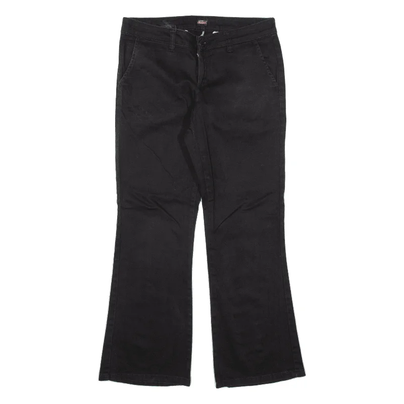 DICKIES Workwear Trousers Black Slim Bootcut Womens W28 L26 Trousers versatile all-occasion