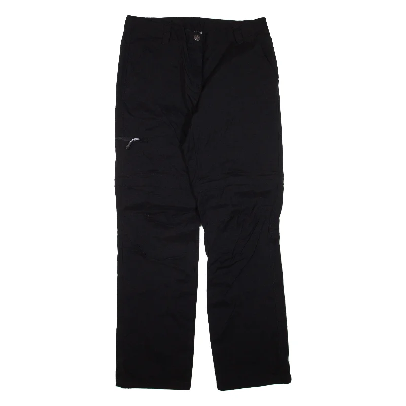 CRIVIT Zip-off Trousers Black Regular Straight Womens W31 L31 Trousers Fall Fleece