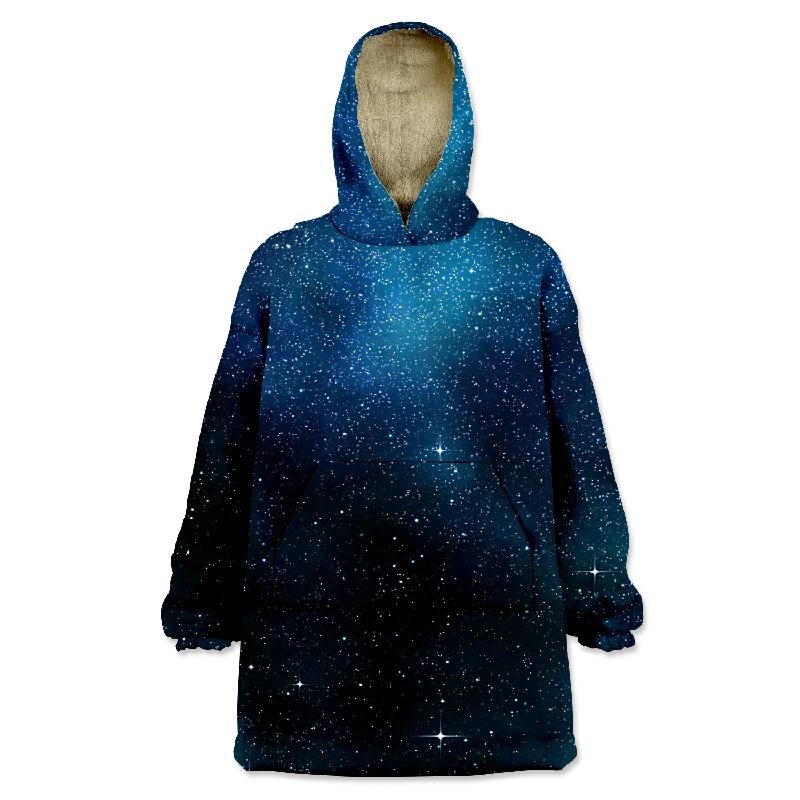 Starry Starry Night Wearable Blanket Hoodie Hoodie with Raw Hem Edgy Unfinished