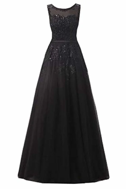 Beautiful A-Line Long Lace Tulle Zipper Evening Dress Ball Gown Bridesmaid Dress Tunics Designer luxury