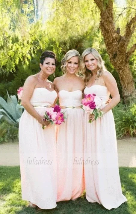 Chiffon Long Bridesmaid Dresses,Sweetheart Wedding Party Dress Lace Sexy Club